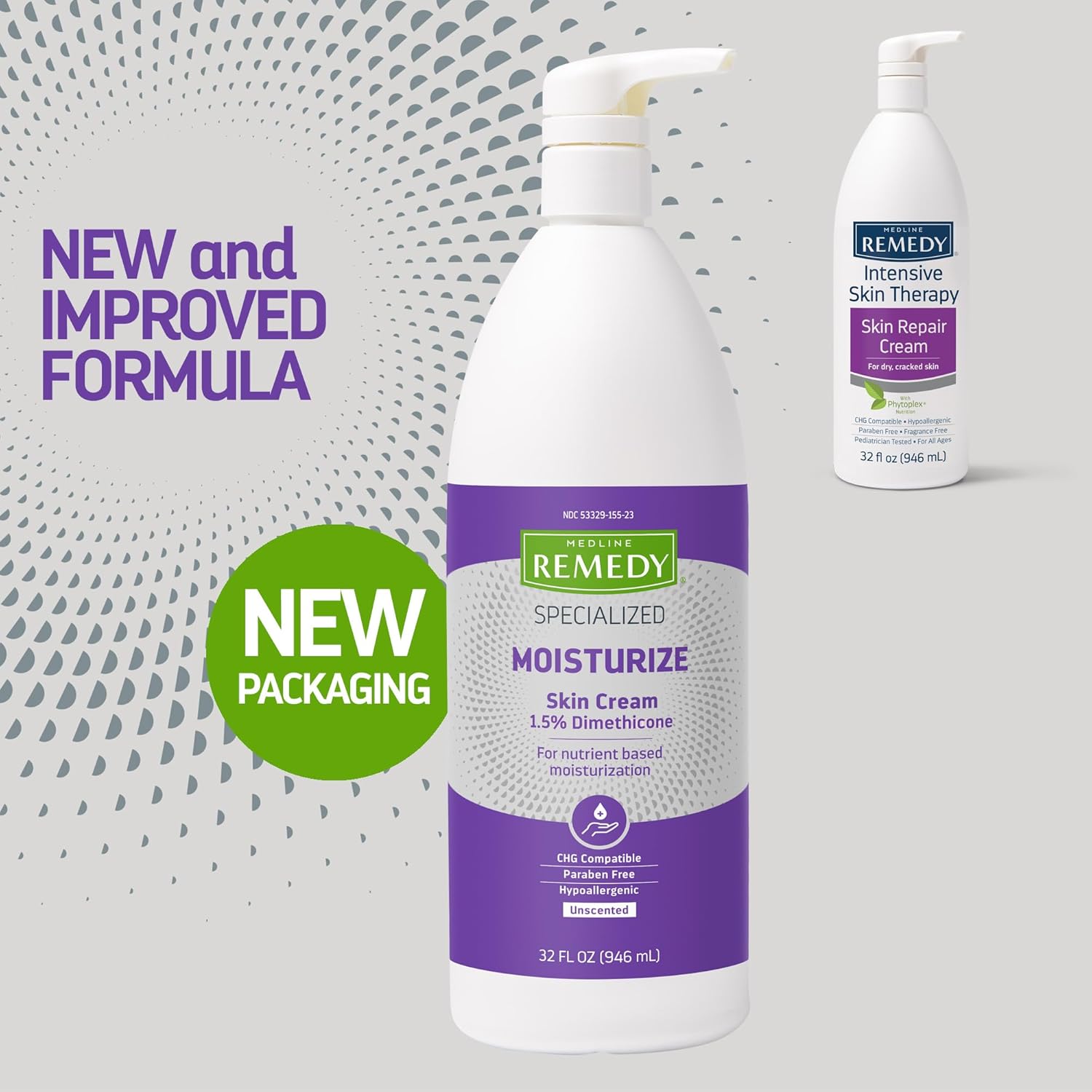 Medline Remedy Specialized Skin Cream, Unscented, 32 oz., Advanced Moisturizing Formula for Dry Skin, Single Pack