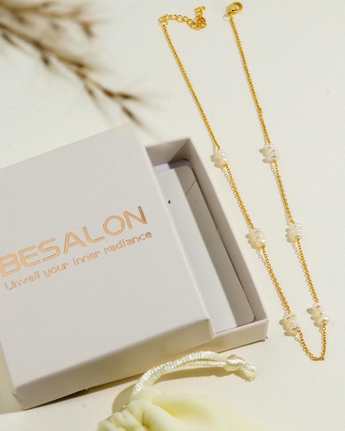 Gold Pearl Necklace for Women, Chunky 18K Gold Plated Layered Choker Chain - Double Layered Pearl Necklace, Trendy Gold Jewelry Birthday Gifts - Image 5