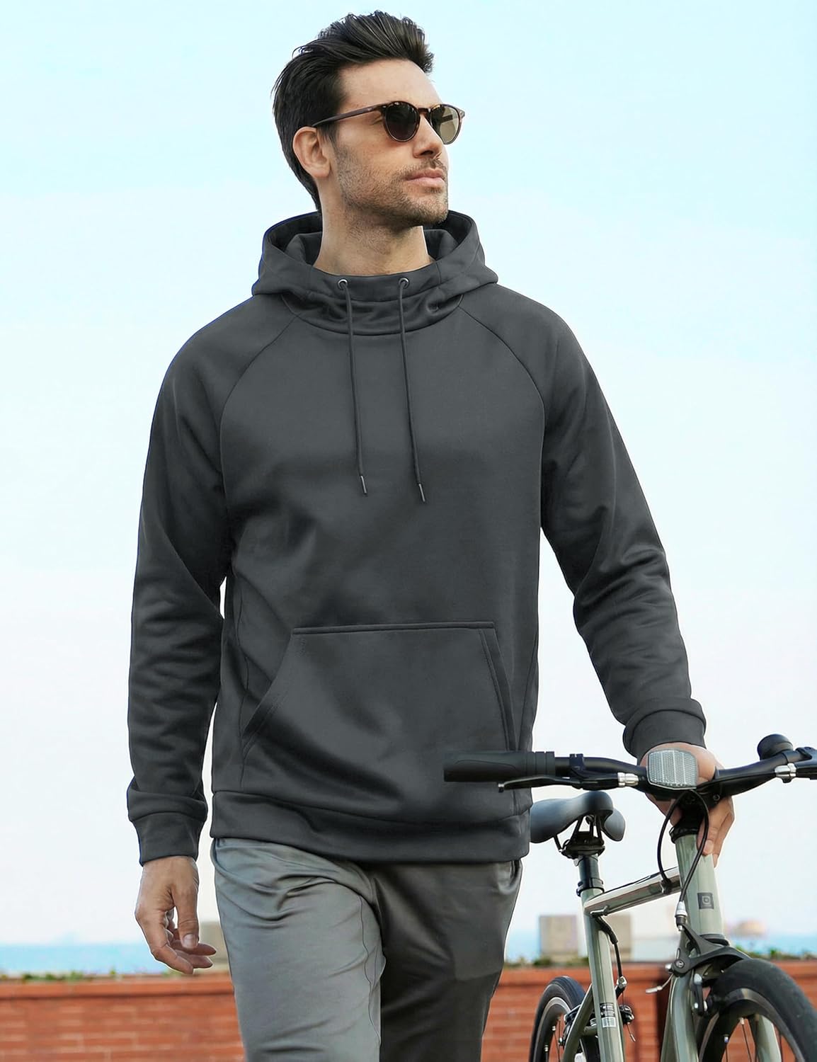 MAGCOMSEN Mens Hoodies Fleece Lined Casual Athletic Sweatshirts Pullover with Kangaroo Pocket - Image 2