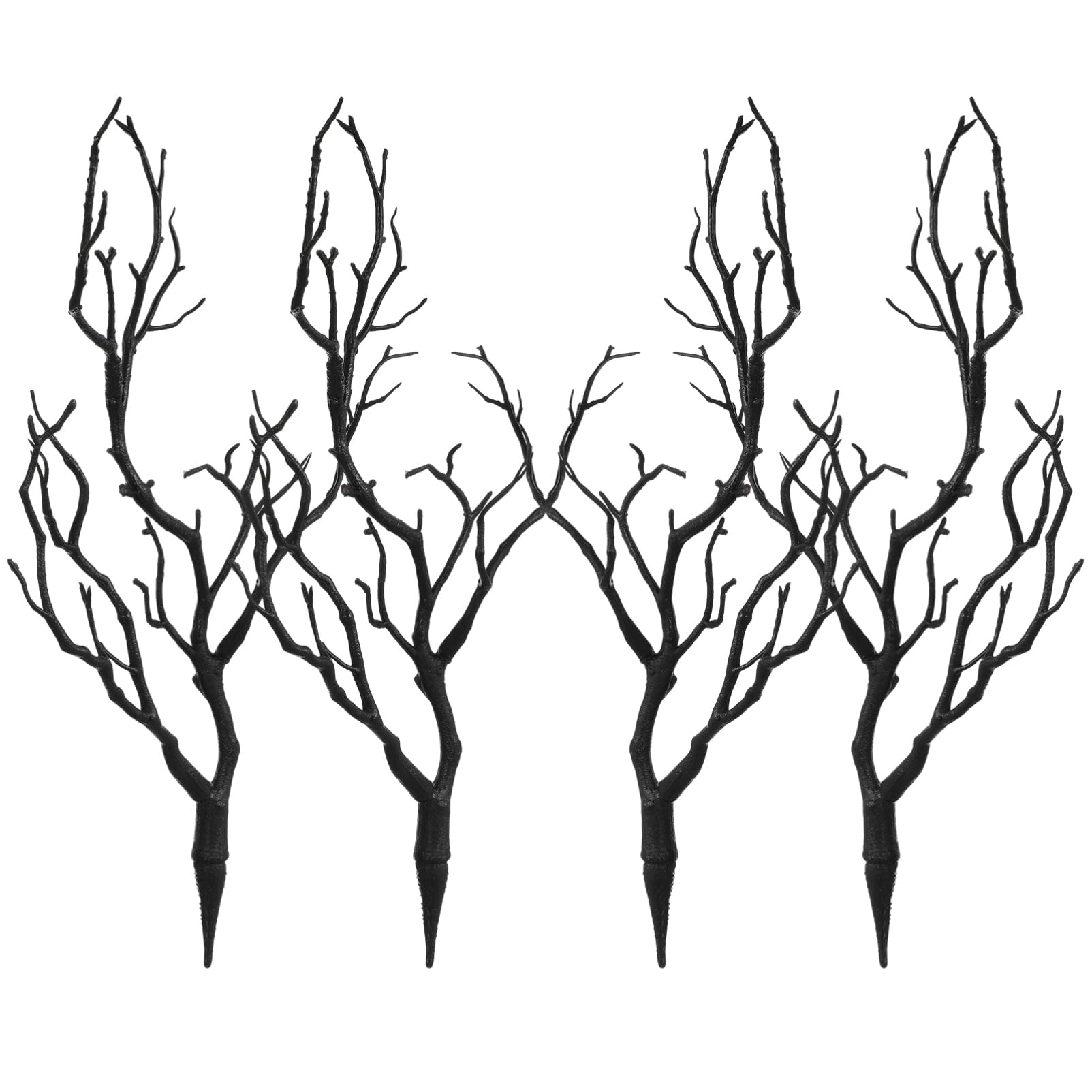 Branches d'arbre séchées en plastique noir OSALADI pour décorations, lot de 4 pièces