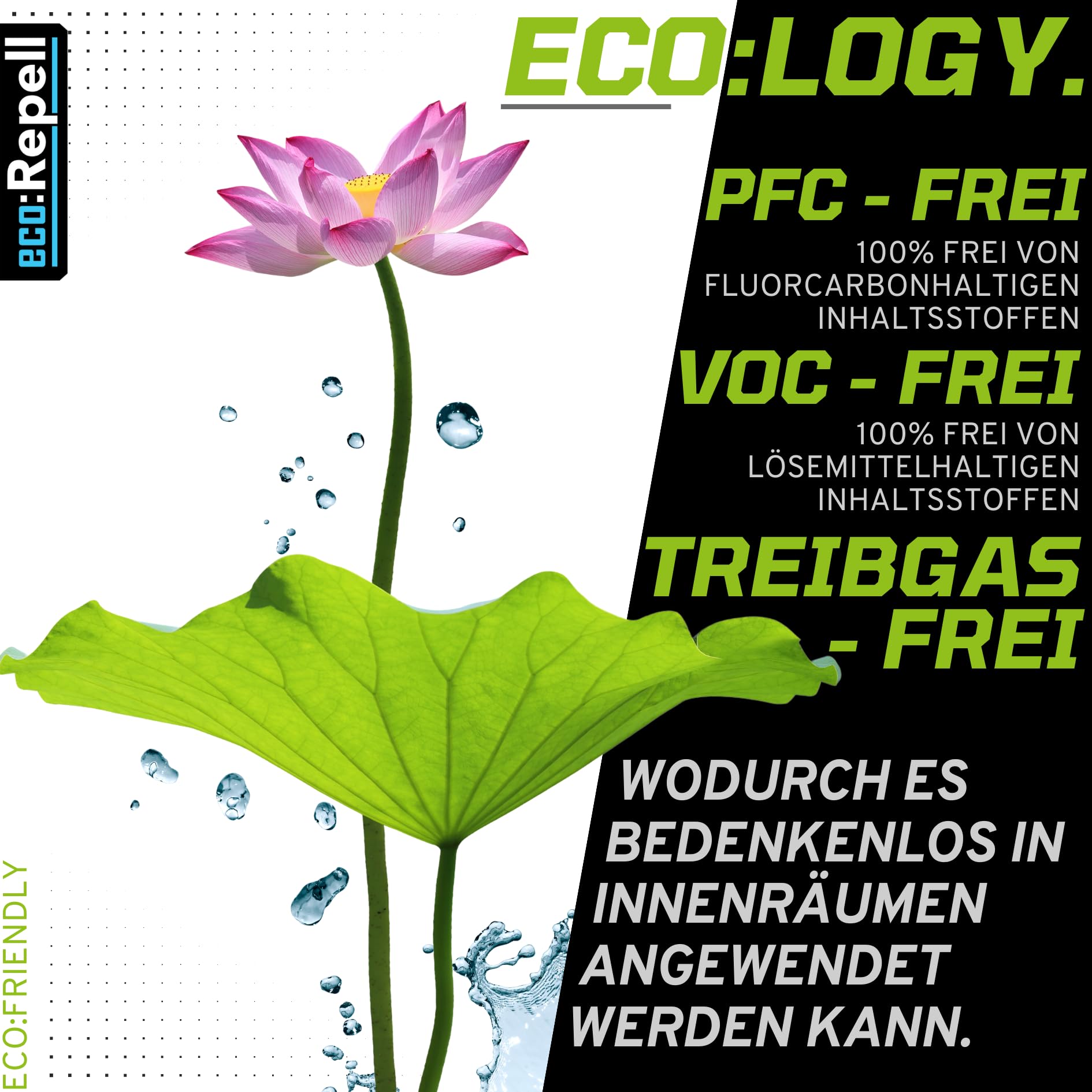 eco:Repell 5,5L UNI Zelt Pavillon Markise Textil Imprägnierspray - imprägnierung für Textilien wie Polster Möbel Sofa Cabrio Verdeck Autopolster PFC-Frei