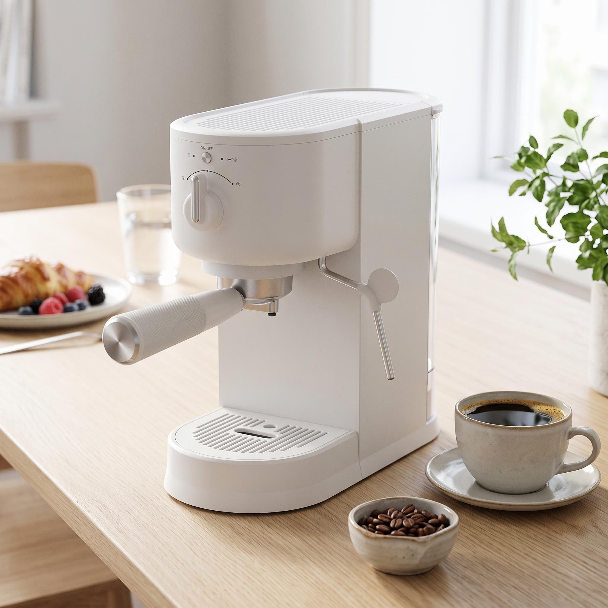Garvee Macchina Caffè Americano Bianca Con Filtro 220-240V | Prepara un caffè americano liscio e aromatico con filtro