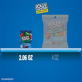 JOLLY RANCHER Chews Assorted Fruit Flavored Candy Box, 2.06 oz (12 Count)