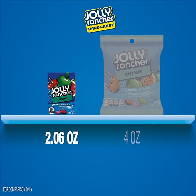 Jolly Rancher Chews Caramelos Sabor Fruta 2.06 oz (12 Unidades) miniatura 7