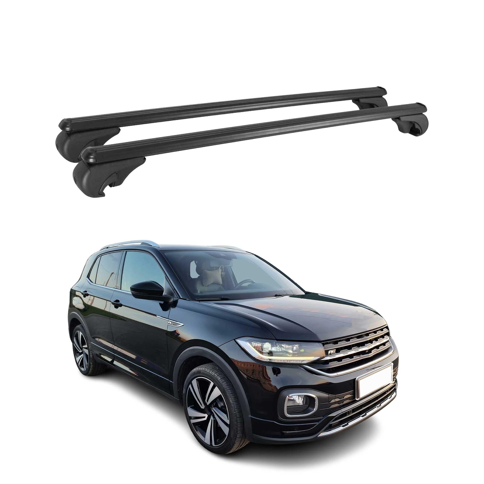 OMAC Dachträger für VW T-Cross 2019-2026 Aluminium 2 Stangen Schwarz
