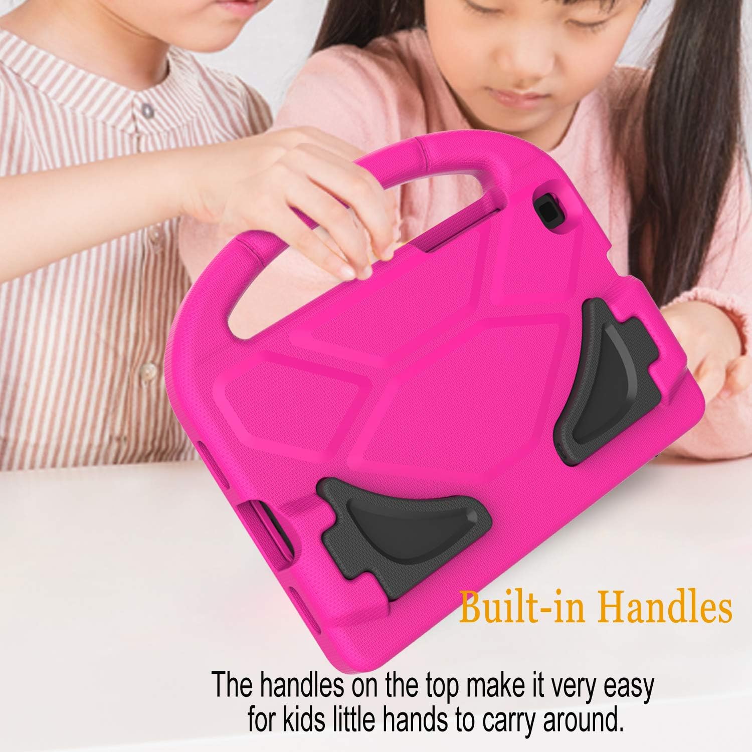 LEDNICEKER Kids Case for Samsung Galaxy Tab A 2019 8.0 Inch SM-T290 / T295, Built-in Screen Protector Shockproof Handle Friendly Stand Kids Case for Galaxy Tab A 8.0 2019 Without S Pen Version - Rose