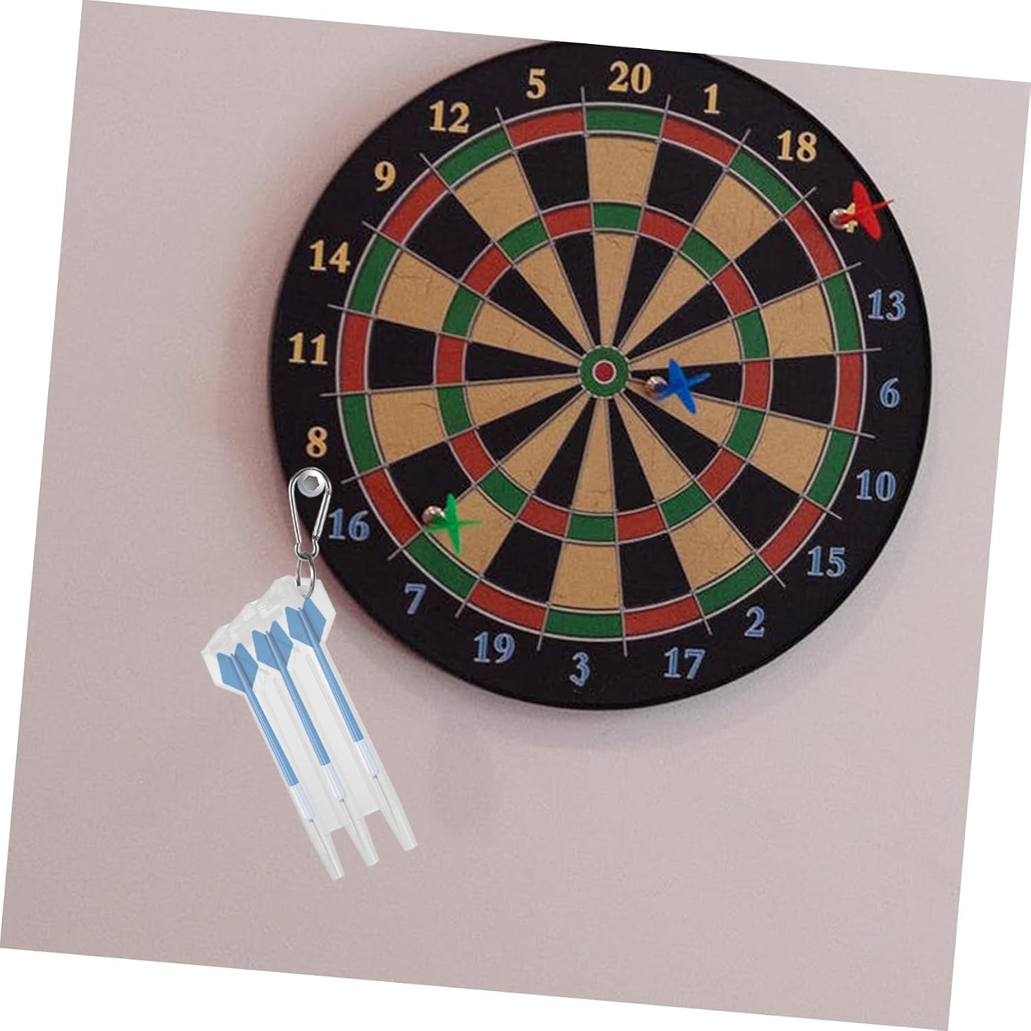 Kisangel Hard Case Dart Carrying Box Lightweight Darts Storage Container with Fixed Flights Outdoor Use