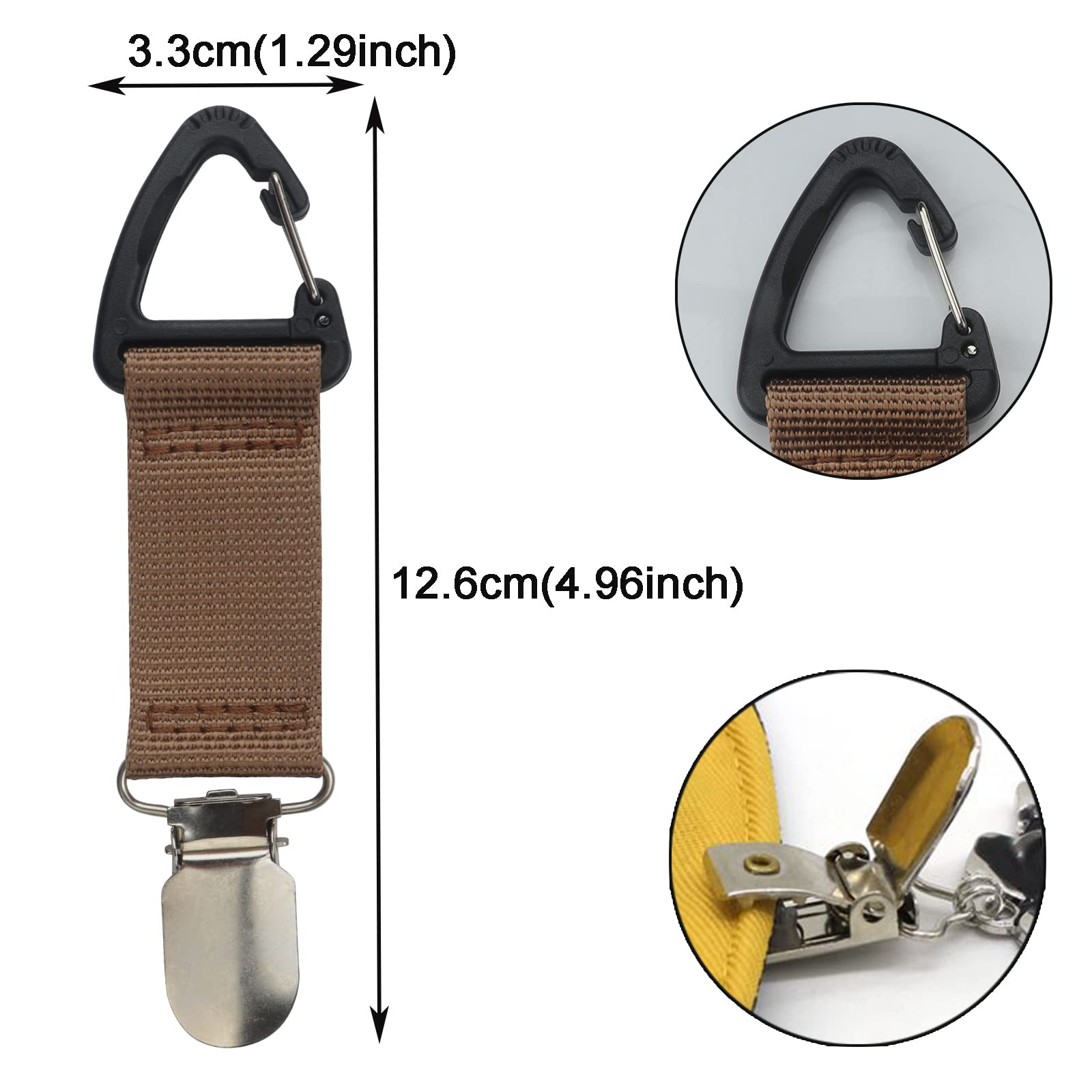 Lot De 10 Pinces à Chapeau Pour Sac De Voyage - Organisateur De Chapeau Et écharpe Portable - Polyester - Plusieurs Couleurs