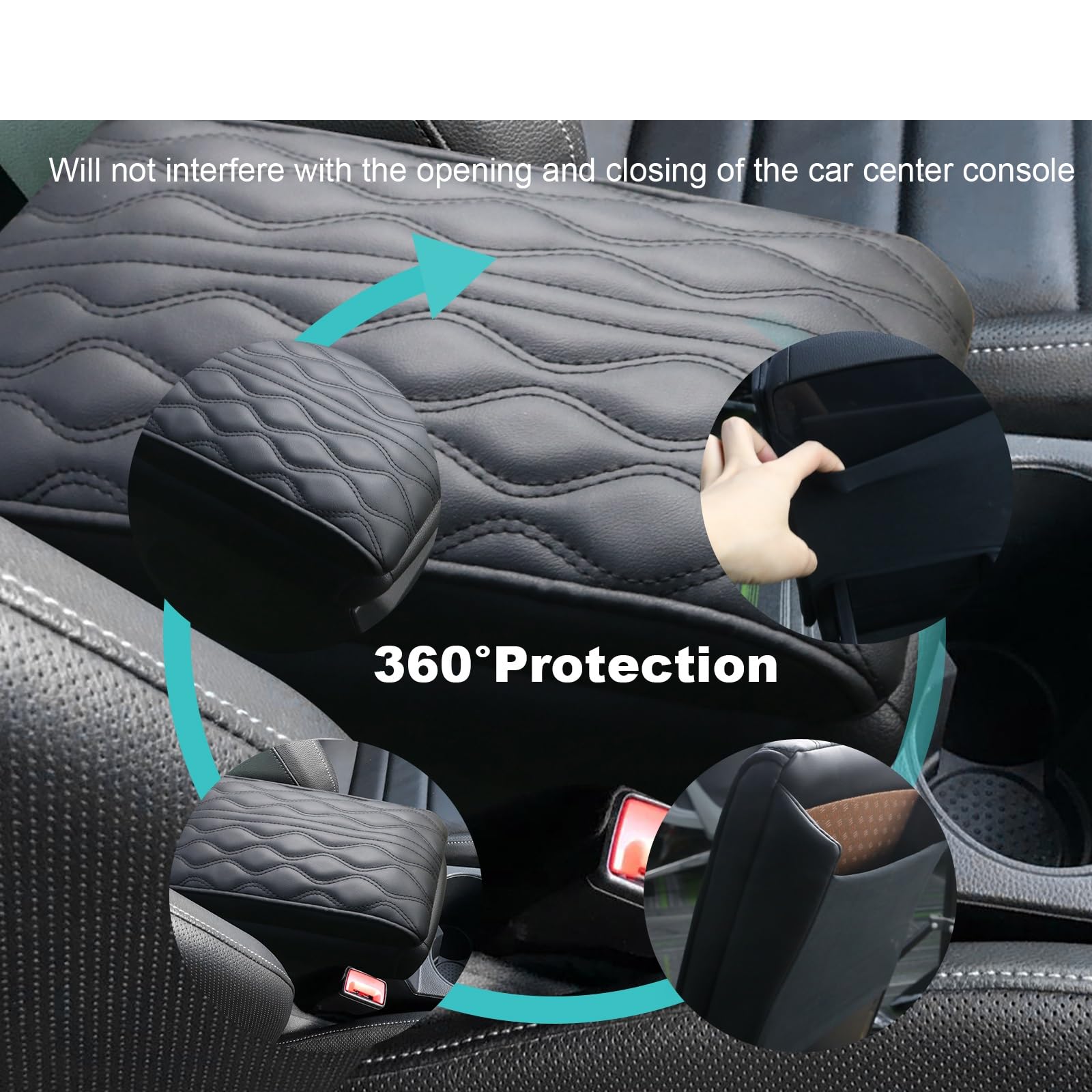 Cubierta Protectora De La Caja del Reposabrazos del Control Central del Coche para Seat para Ateca 2016 2017 2018 2019 2020 2021 2022 Accesorios Interiores