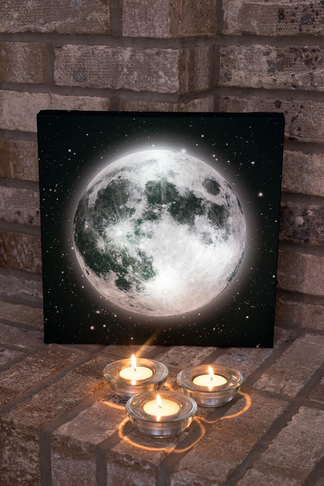 Amazon.com: Clever Creations 12 x 12 Inch Space LED Wall Canvas