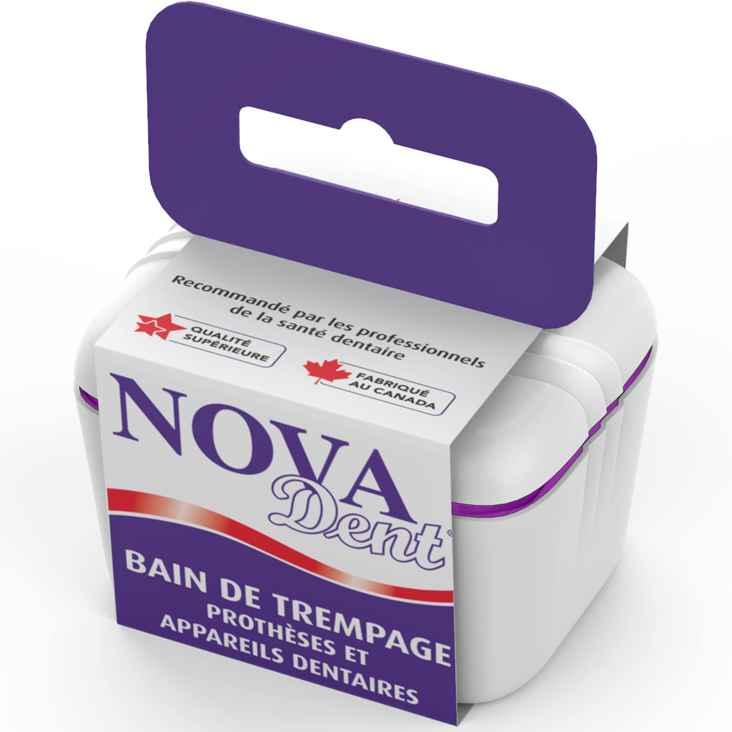 Novadent Dentures Cleaner Soaking Bath – Cleaning Container for Dental Appliances’ Solution​ (Classic)