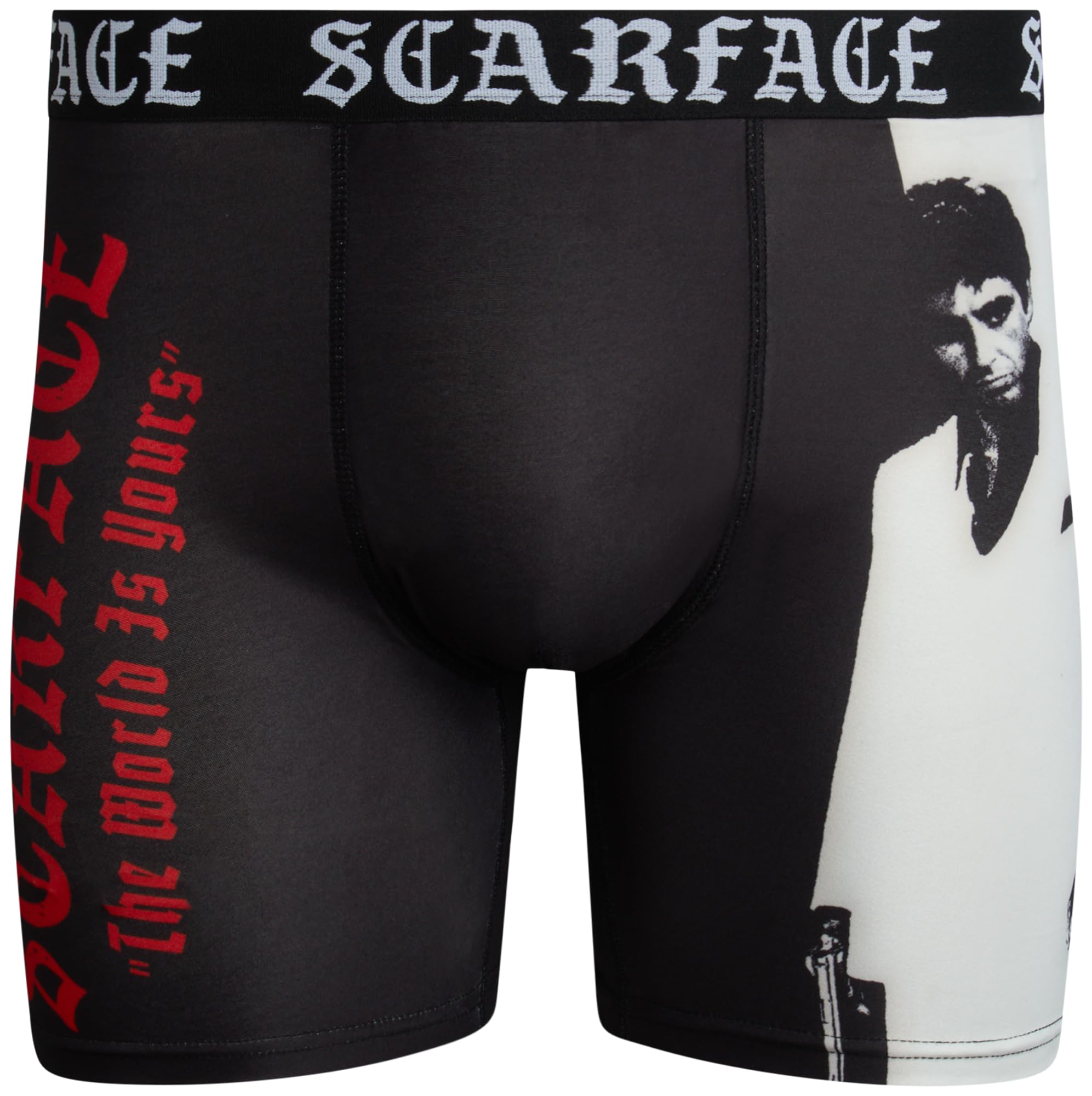 COCO BRANDS Scarface Mens Boxer Briefs - Breathable Stretch No Fly Mens Underwear Boxers with Contoured Pouch (Sizes: S-XL)