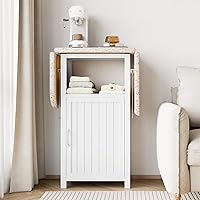 Vista 6 de Tabla de planchar con gabinete de almacenamiento, tabla de planchar plegable con almacenamiento adicional, estación de planchado plegable de madera