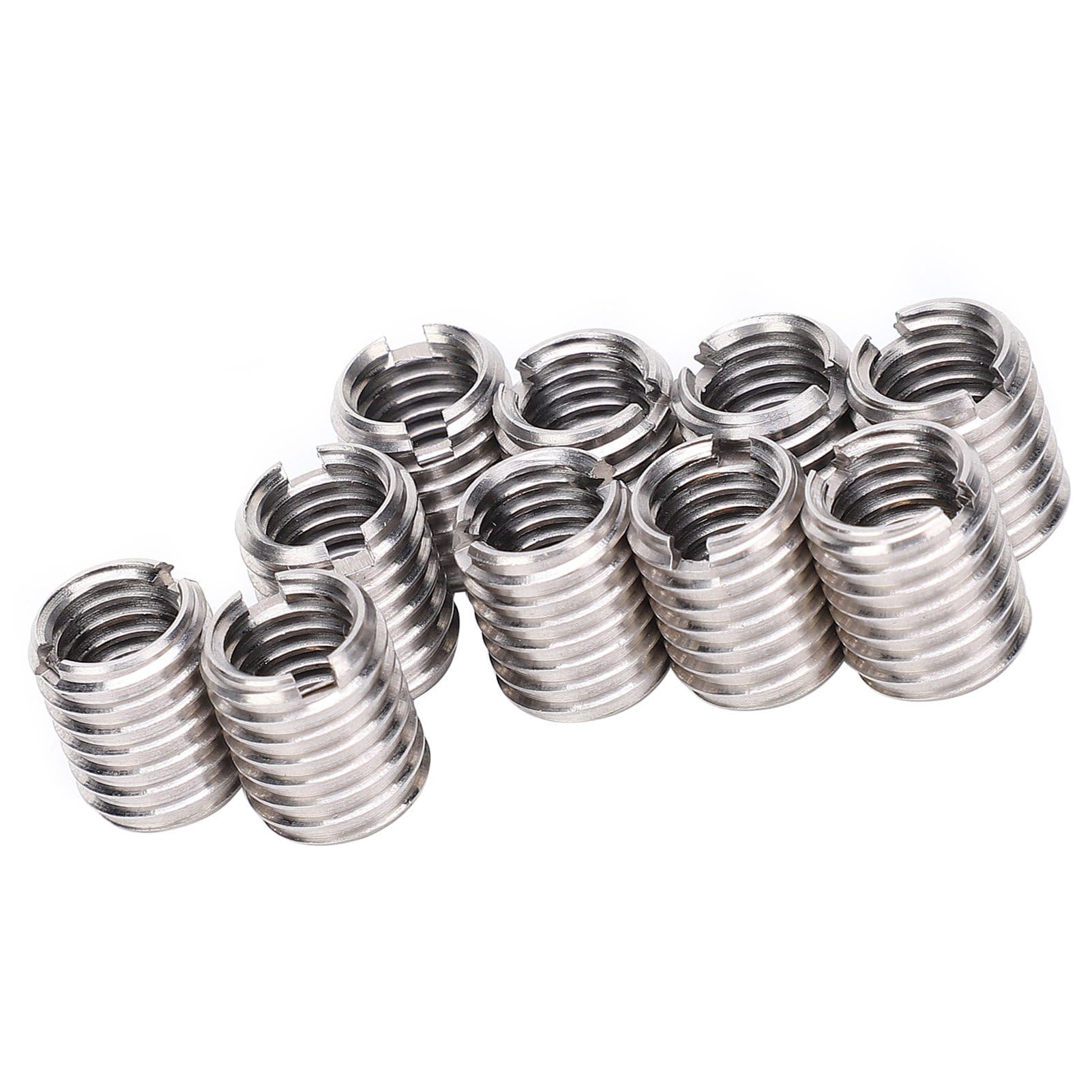 Riduttore Filettato M10 a M8 10 Pezzi Manicotto di Riparazione Inserto Filettato Acciaio Inossidabile