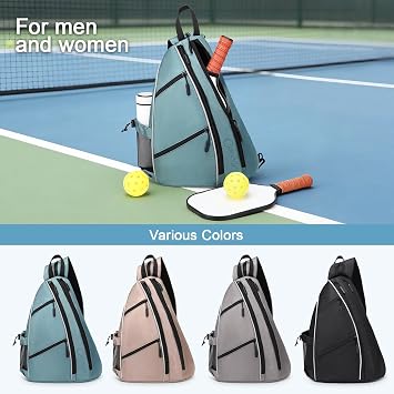 Pickleball Bag Women Men Tennis Backpack 2 in 1 Sports Sling Bag
