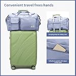 Sac de voyage pour femmes hommes, Sac de gymnastique étanche avec compartiment de chaussures, Sac pliable léger, Sac d'entreposage, Sac pour organisateur sec et humide, Grand sac week-end pour le voyage sportif (bleu)