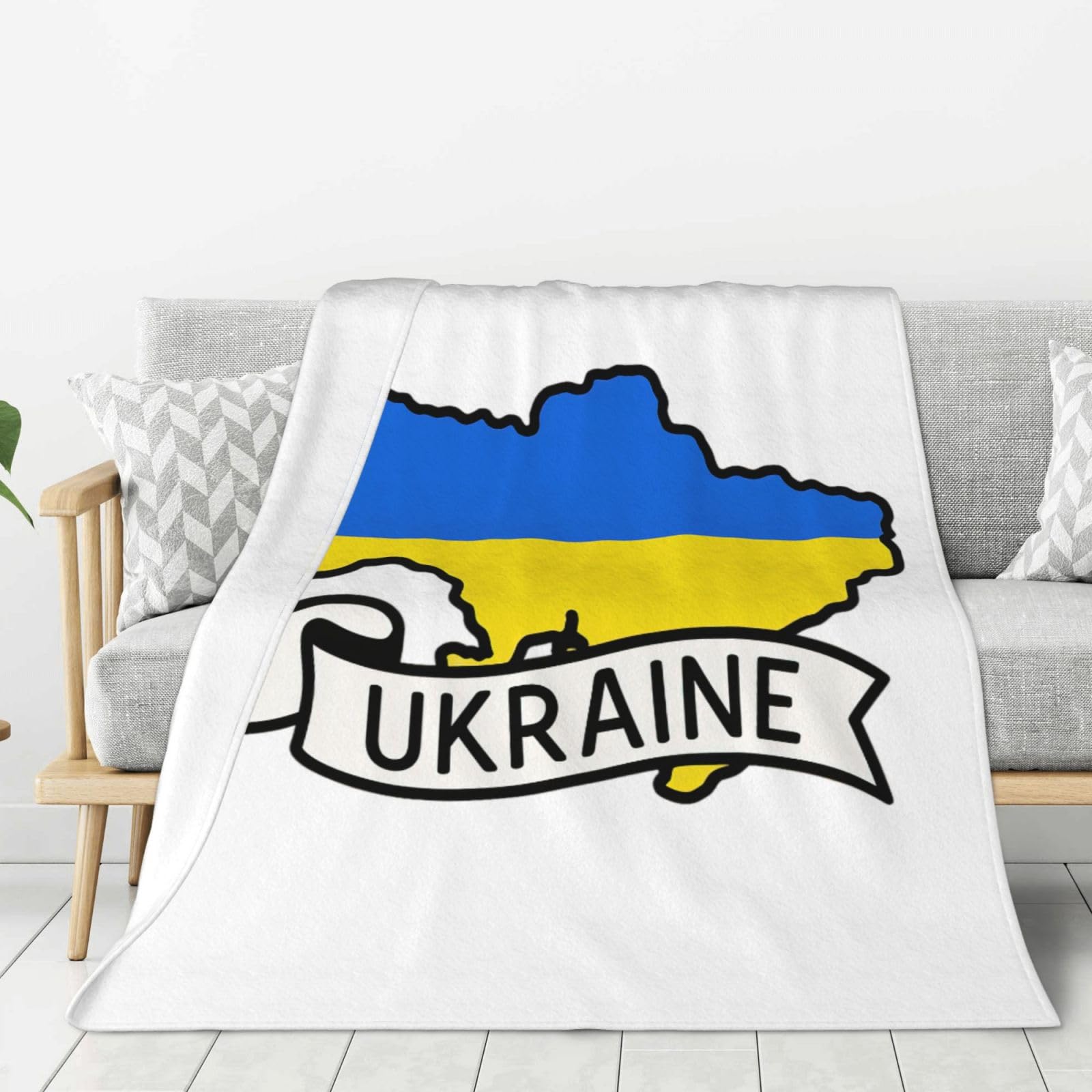 Couverture carte de l'Ukraine épaisse pour vos soirées canapé et camping