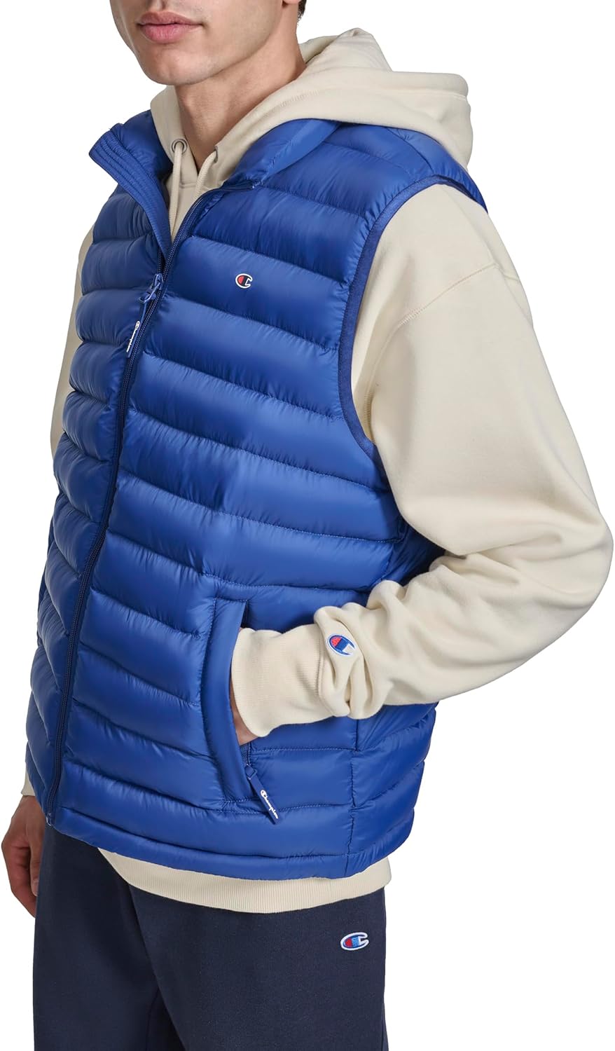 Champion Men's Packable Puffer Vest With Stand Collar - Image 3