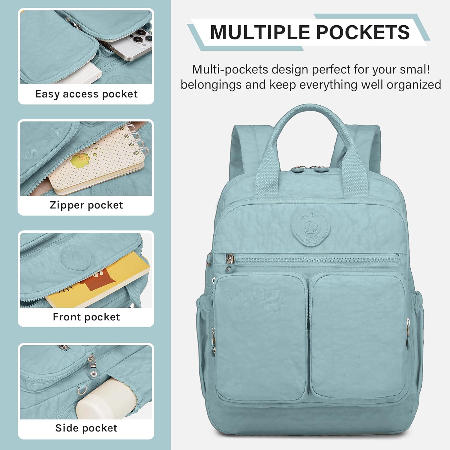 Joyway Women's Backpack Purse, Fashionable Mini Backpack Crossbody Bag, Small Daypack for Teen Girls, Work, Travel (Blue)