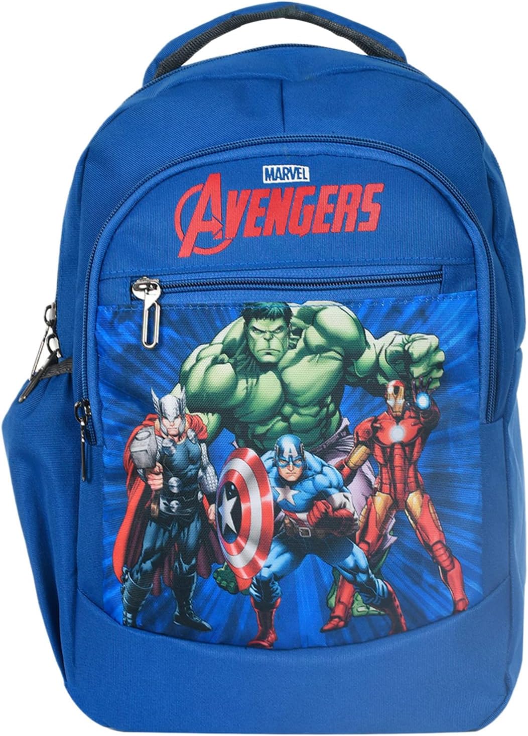 Marvel Avengers School Bag for Kids|Stylish Backpacks for Kids|Rexine Waterproof Shoulder Straps Bag (Blue)