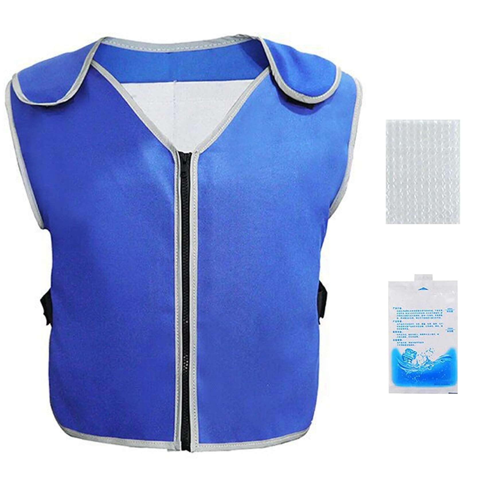Gilet di ghiaccio leggero con 20 impacchi di ghiaccio – Gilet rinfrescante con fodera impermeabile ad alta densità per un comfort di raffreddamento tutto il giorno per lavori all'aperto