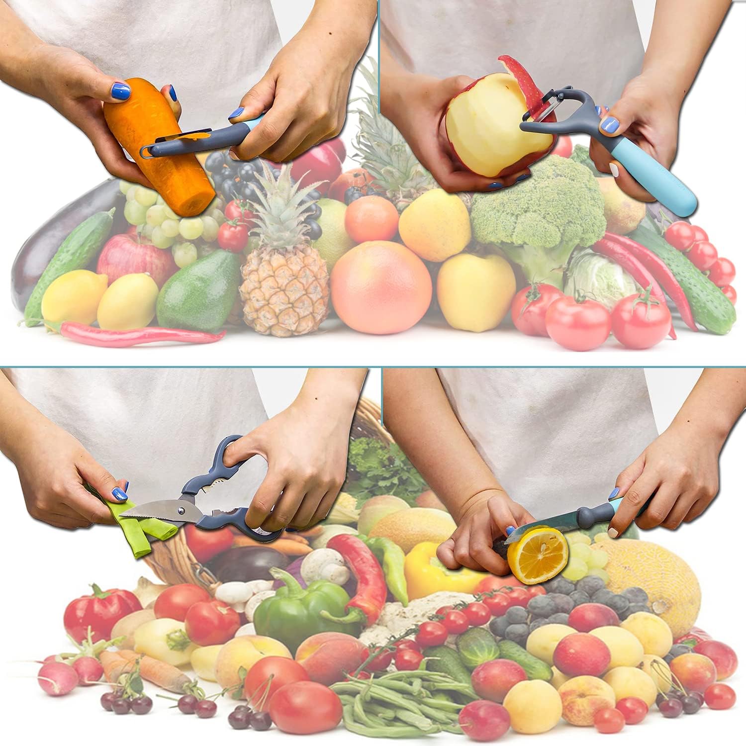 TWOBERRY Caja De Almacenamiento Para Patatas, Juego De 3, Incluye Pelador, Mayor Vida útil Gracias Al Flujo De Aire, Ideal Para Guardar Cebollas