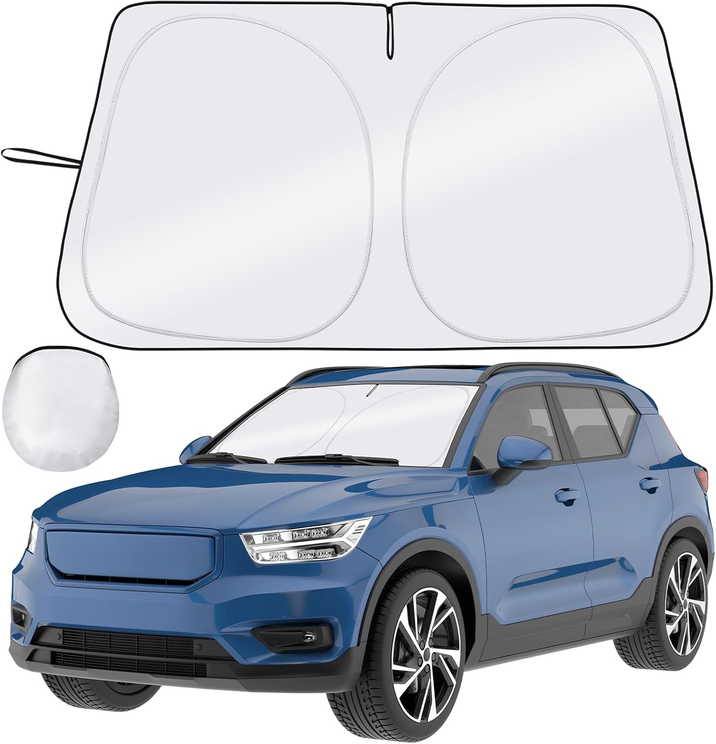 Windshield Sun Shade, Car Sun Shade Windshield, Foldable Front Window Reflector Sunshade Offers Ultimate Protection for Car Interior