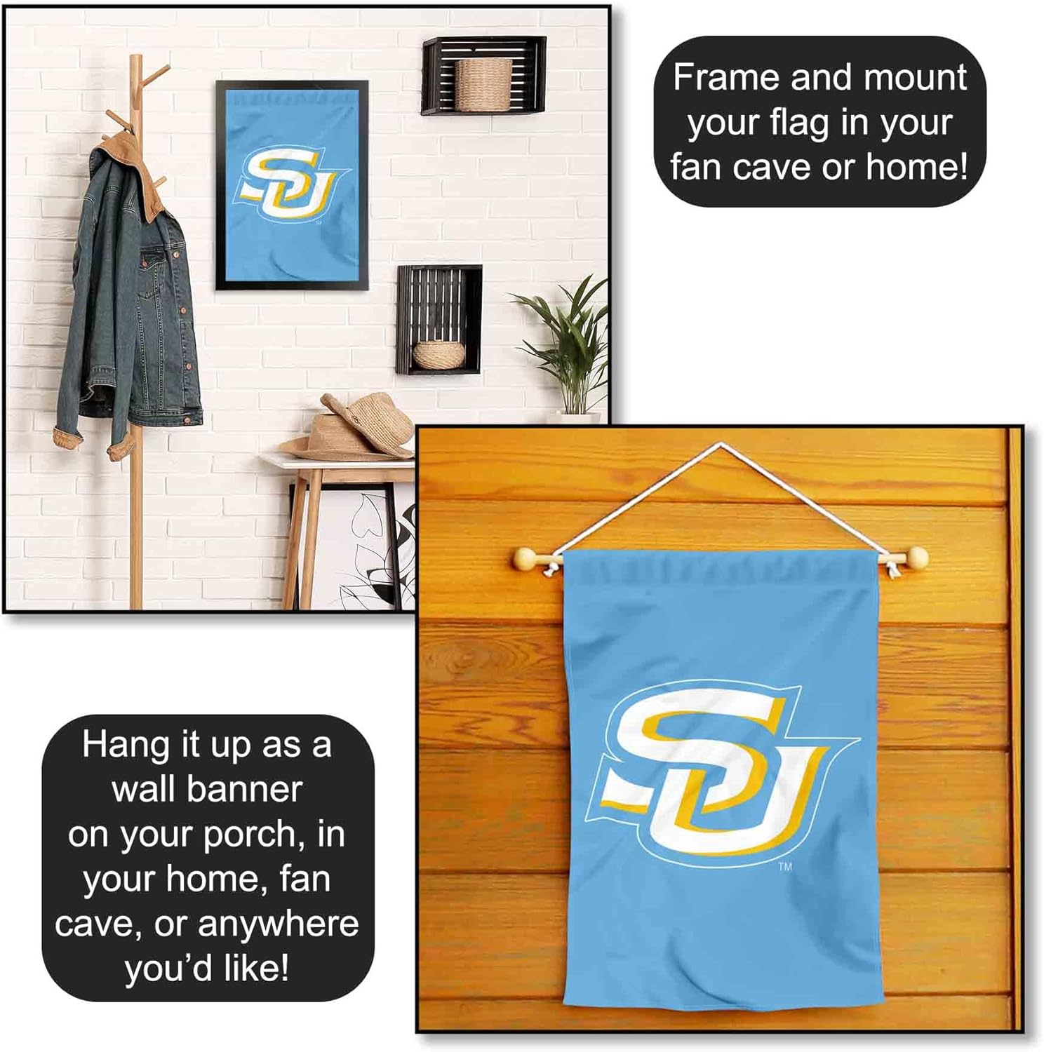 Southern Jaguars Lagoon Blue Garden Flag - Image 5