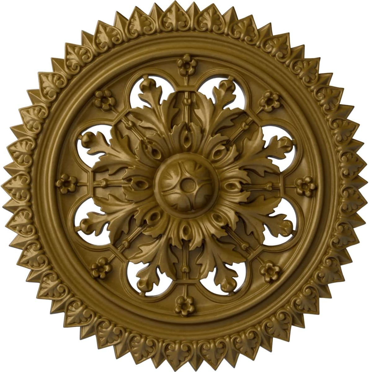 Ekena Millwork CM21YOGLS York Ceiling Medallion, Gold
