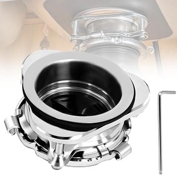 Garbage Disposal Flange Kit, 3-Bolt Stainless Steel, 3-1/2 Inch Sink Hole | Sink Drain Mounting Kit, Includes Mounting Wrench, For Kitchen Sink Garbage Disposal