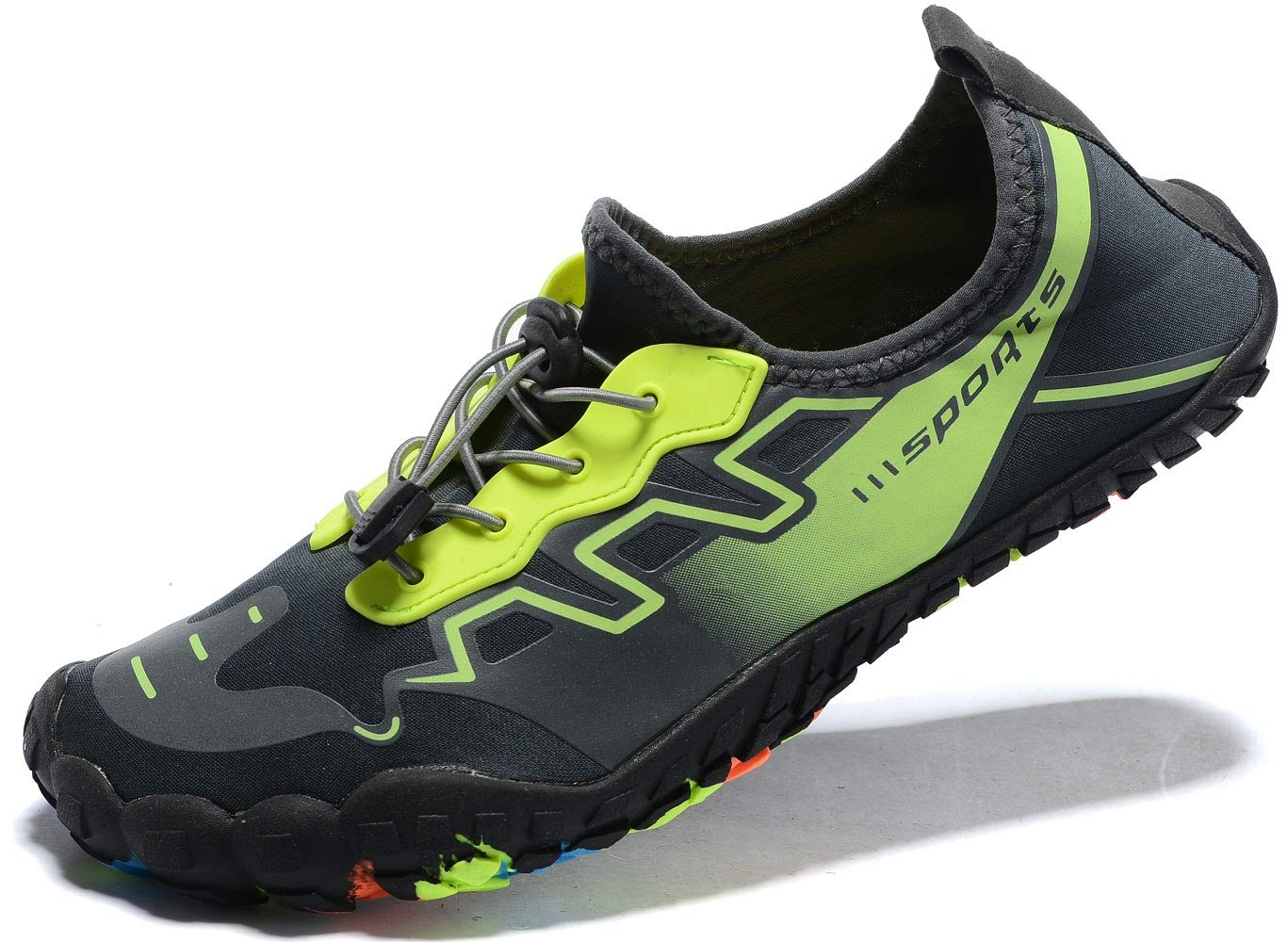 Ebu GoGo Mens Womens Water Shoes Quick Dry Barefoot for Swim Diving Surf Aqua Sports Pool Beach Walking Yoga (Yellow 37)