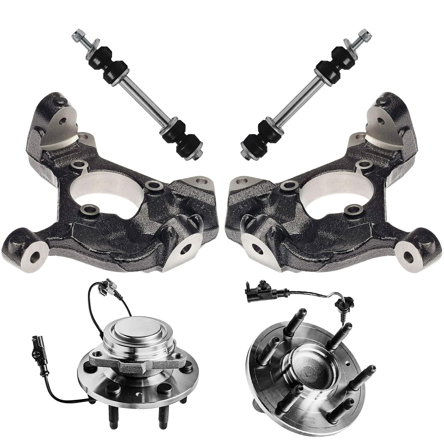 Detroit Axle - RWD 6pc Front Knuckles Kit for 07-13 Chevy Silverado 1500