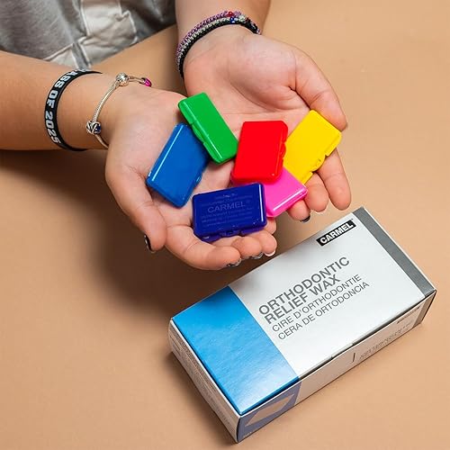 Miniatura 5 de Carmel Cera de ortodoncia en caja perfumada surtida, paquete de 12, cera para pacientes dentales, cera de alivio, cera para aparatos dentales,