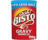 Bisto Reduced Salt Beef Gravy Granules, Great with Beef 190 g Drum (Pack of 1)