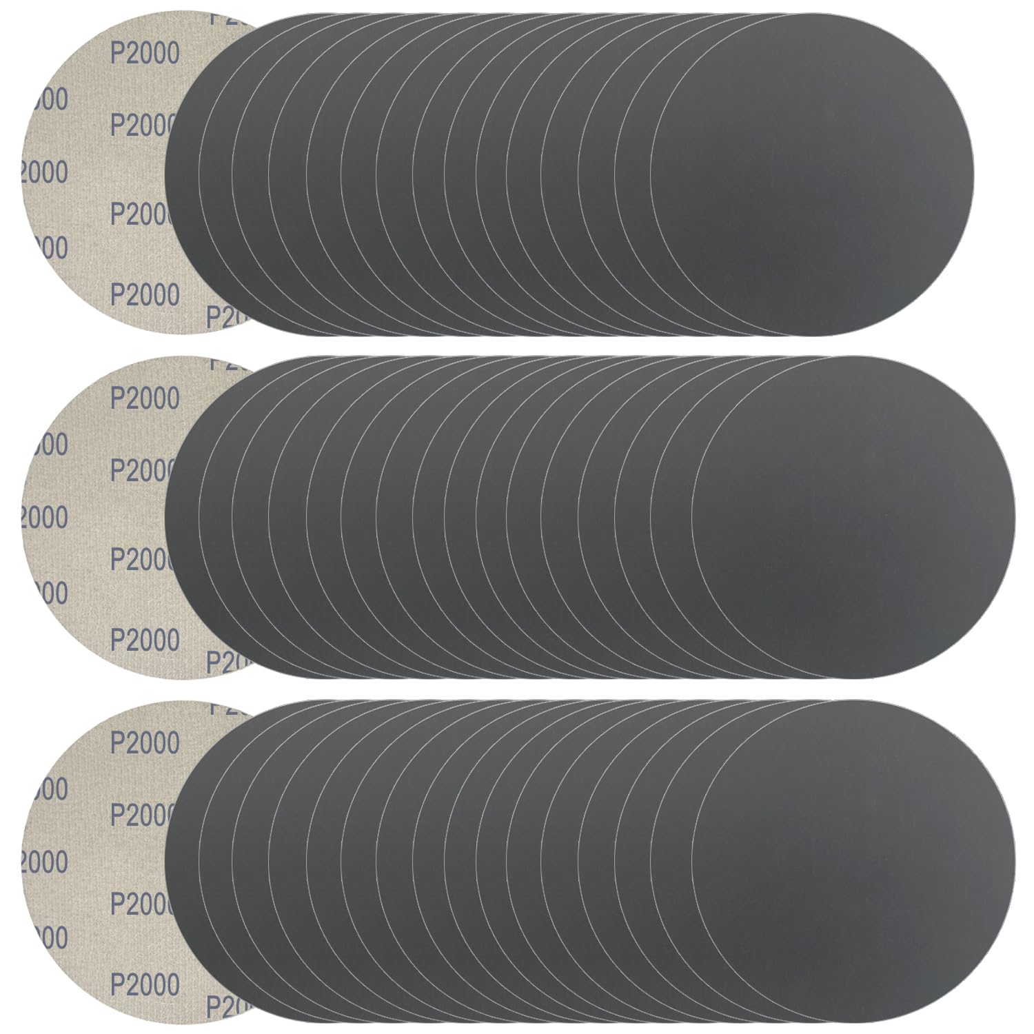 6" Wet Dry Sanding Discs - 50 Pcs Mixed Grits -13