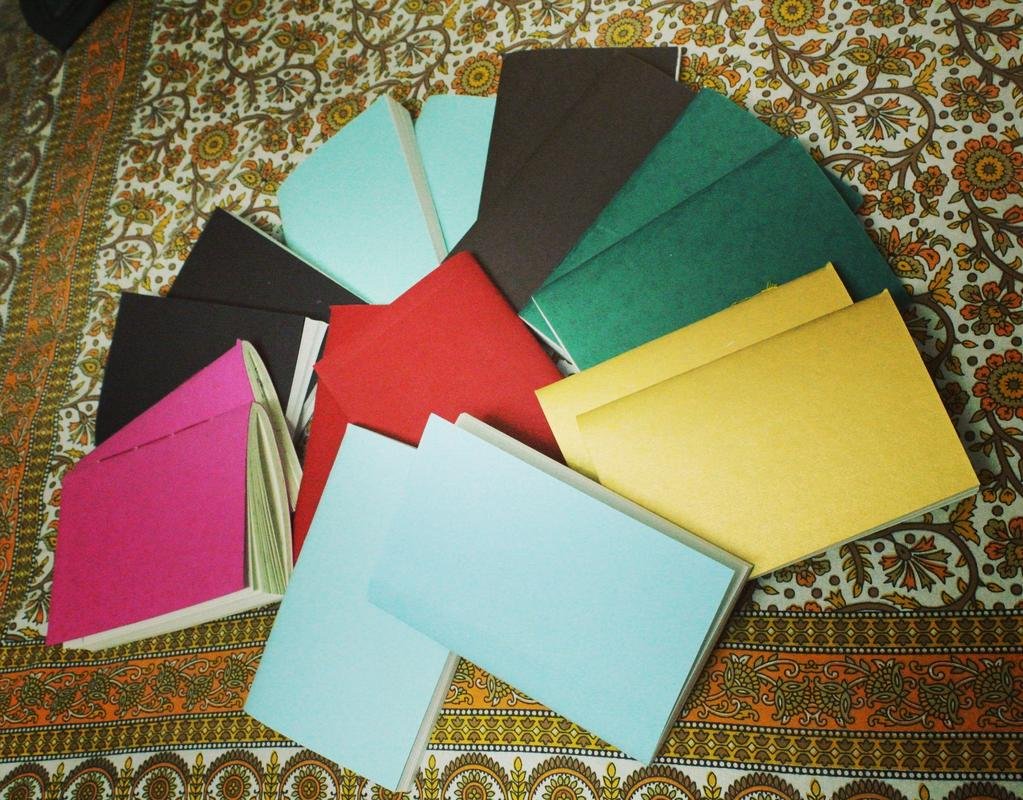 Handmade Handcrafted Organic Paper Diary (SET OF 2) (Size 20.32 x 13.97 cm) YELLOW colour