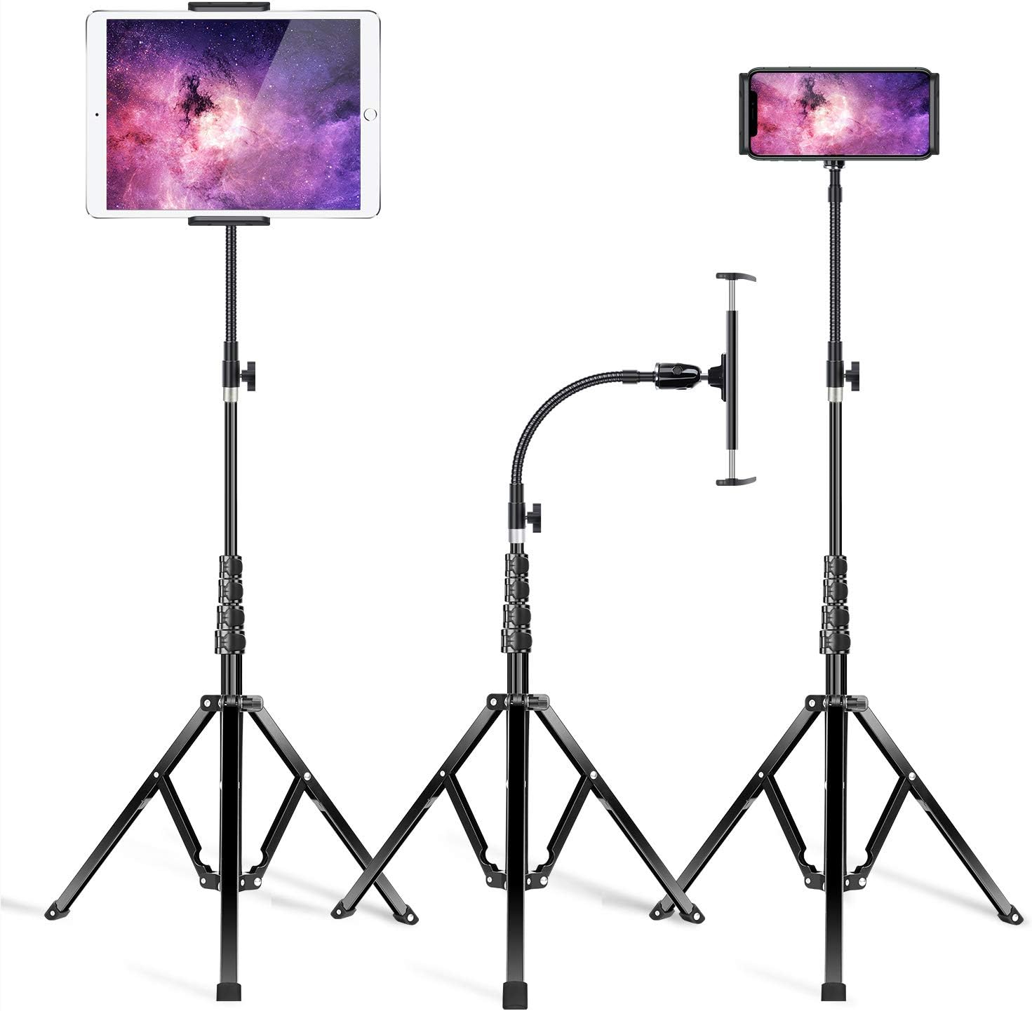 Lamicall Tablet Floor Tripod Stand 64.9" Tablet Holder