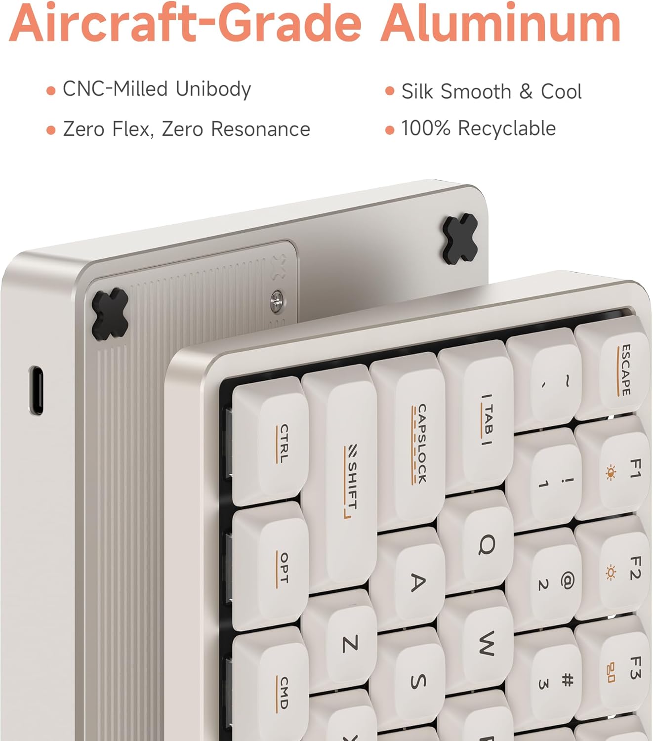 IQUNIX Magi75 Pro Low-Profile Wireless Mechanical Keyboard 75% Layout, Hot-Swappable Creamy Linear, RGB Backlit, Full Aluminum, VIA Customizable for Mac/Windows/Linux (Media Controls)