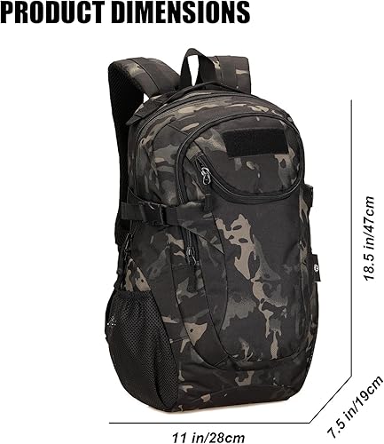 Miniatura 2 de ArcEnCiel 25l, mochila militar impermeable, para ataque táctico, colegio, caza, camping, trekking, viajes. Incluye capa para la lluvia