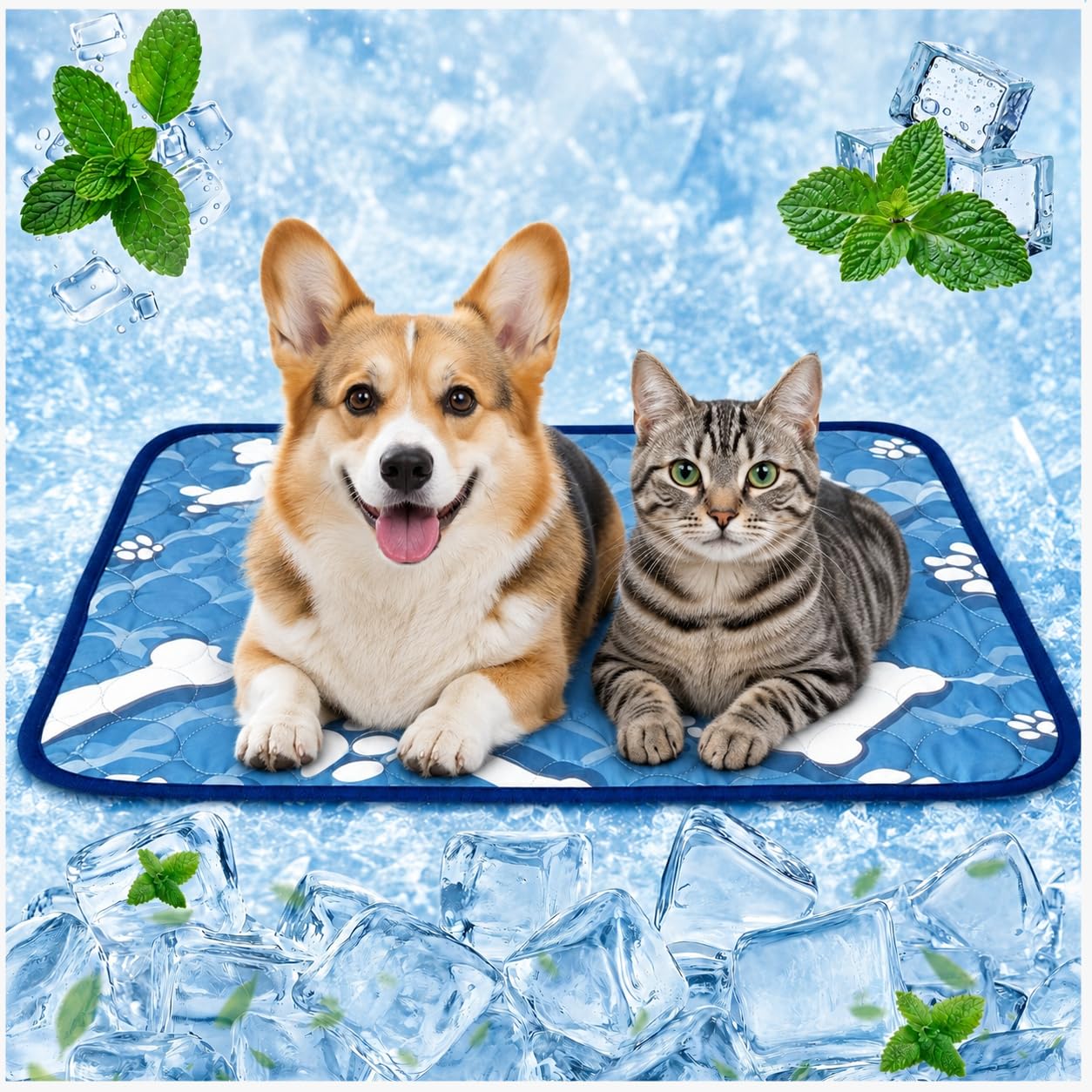 Xchance Dog Cooling Mat Large 70 x 55cm,Large Cooling Mat for Dogs & Cat