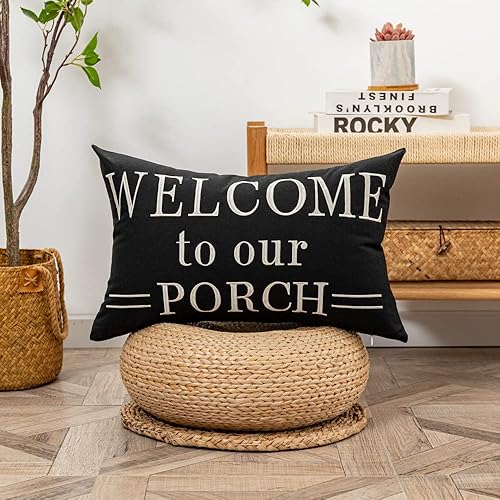 Miniatura 2 de LANANAS Fundas de almohada decorativas lumbares para sofá, dormitorio, niños, 12 x 20 pulgadas (12 x 20 pulgadas, porche)