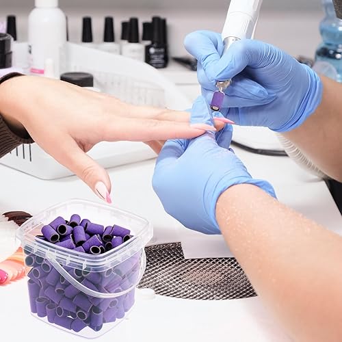 Miniatura 5 de Rolybag Bandas de lijado para taladro de uñas de grano 240, bandas de lijado de uñas extremadamente finas, 200 bandas de lijado profesionales