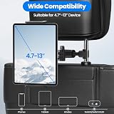 Car Tablet Holder - Extendable Car Tablet Holder Headrest, Universal 360° Rotation Tablet Headrest Holder for iPad, Switch, Sumsung Tab, Smartphone and 4.7-13 Inch Devices - 3