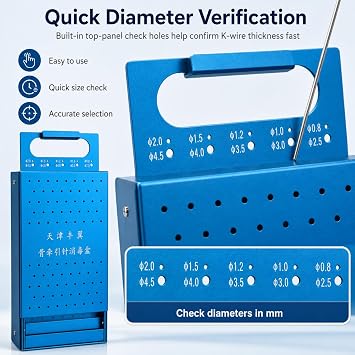 100pcs Kirschner Pin Container K-Wire Sterilization Rack Box