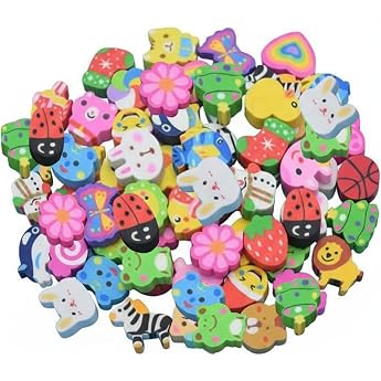 30 Piece Eraser Animal Set Funny Animals Set Novelty Erasers for Pencil Erasers Colourful Mini Erasers for Random Style Students