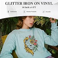 Vista 7 de HTVRONT - Rollo de vinilo termotransferible, 10 in x 8 ft, para diseños en camisetas, fácil de cortar y despegar, para planchar y todas las máquinas