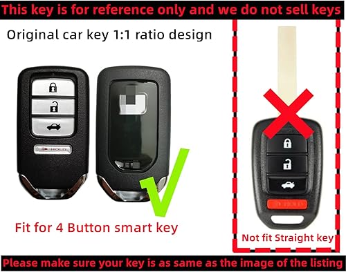 Miniatura 3 de Funda de goma de silicona compatible con Honda Accord CR-V Civic Fit HR-V Odyssey Pilot Ridgeline ACJ932HK1310A ACJ932HK1210A (no compatible con