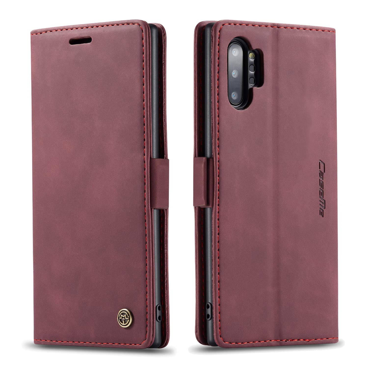 Galaxy Note 10 Plus Case,Bpowe Leather Wallet Case Classic Design with Card Slot and Magnetic Closure Flip Fold Case for Samsung Galaxy Note 10 Plus/Galaxy Note 10+ 5G