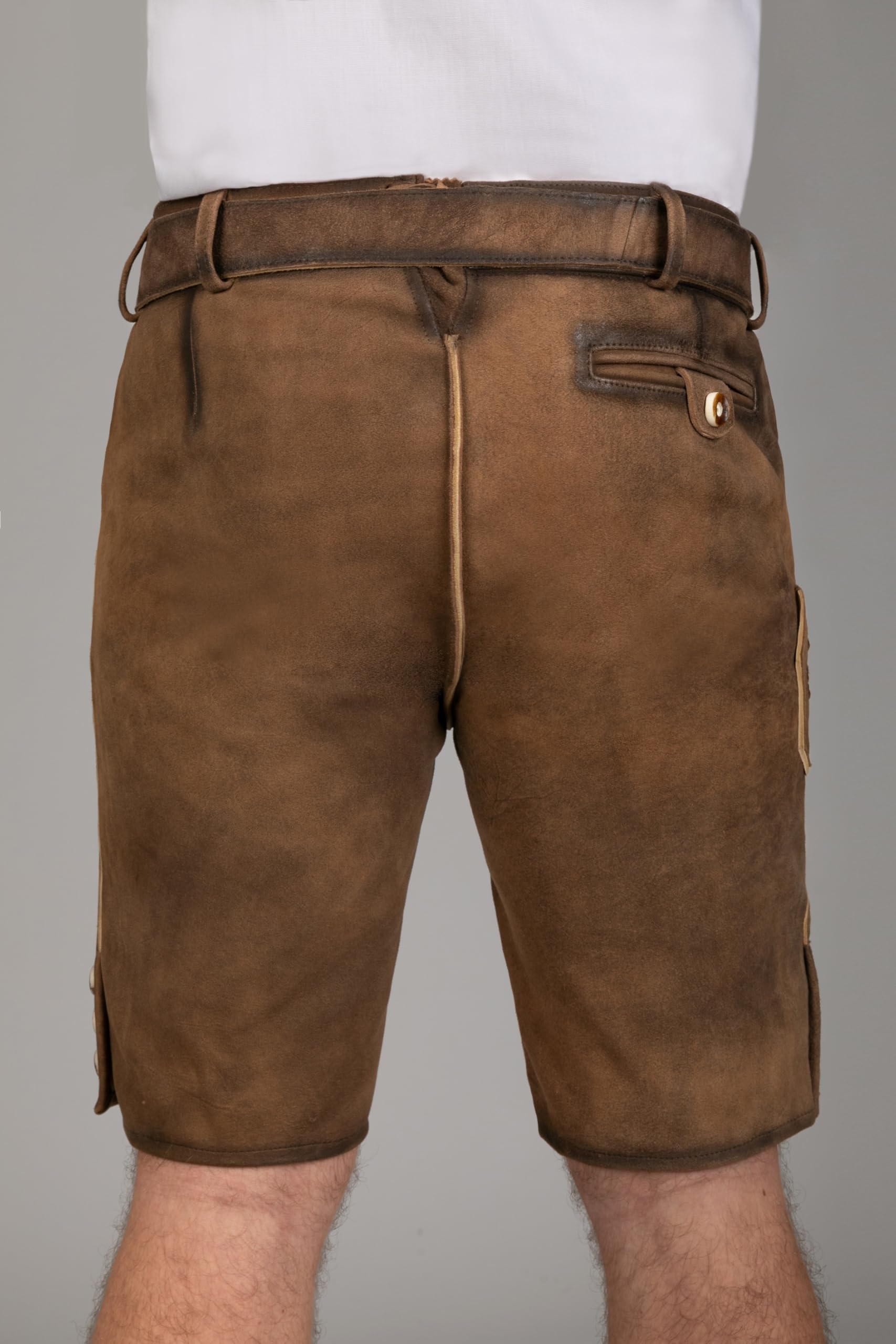 Edelnice Trachtenmode hochwertige Kurze Trachtenlederhose Markus aus Wildbockleder Gr. 46-66