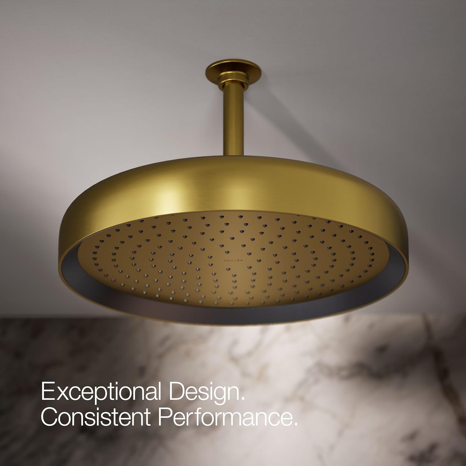 Kohler 26292-2MB Statement® Round 14" single-function rainhead, 2.5 gpm, Vibrant Brushed Moderne Brass